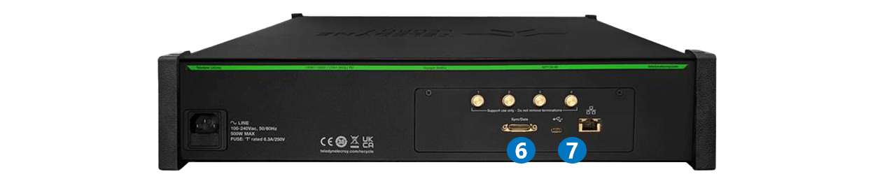 Voyager M480x USB4 协议分析仪后面板