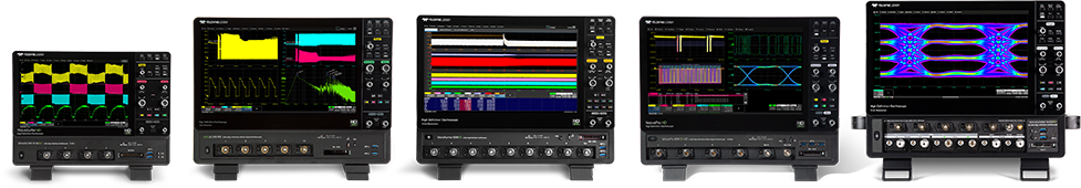 Teledyne LeCroy 高清示波器产品，频率范围为 200 MHz 至 65 GHz。